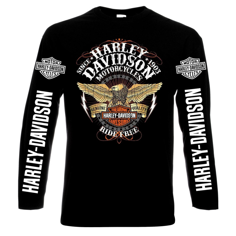 LONG SLEEVE T-SHIRTS Harley Davidson, 3, men's long sleeve t-shirt, 100% cotton, S to 5XL